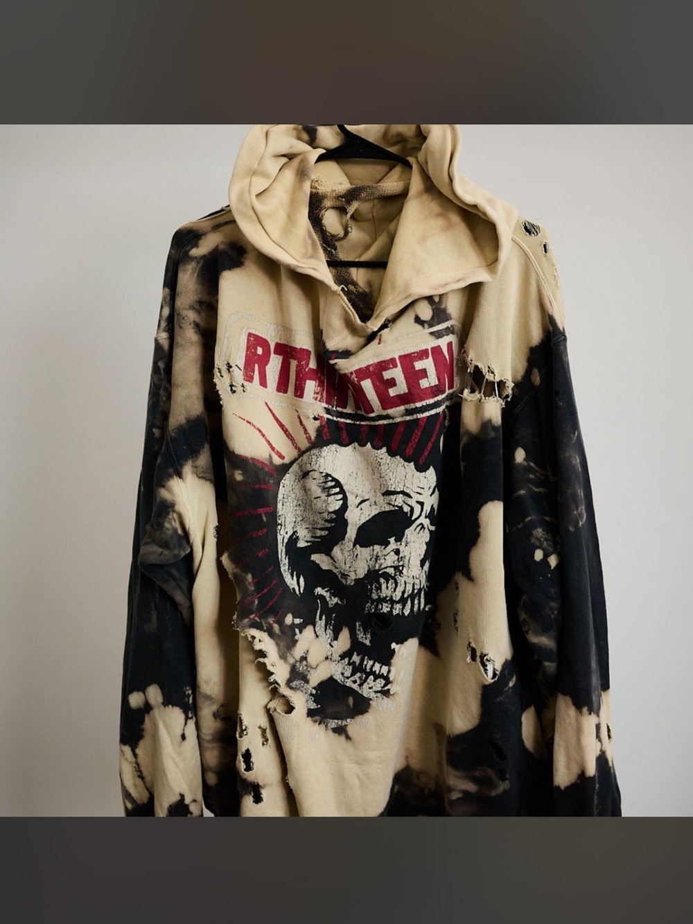 R13 exploited punk distressed hoodie